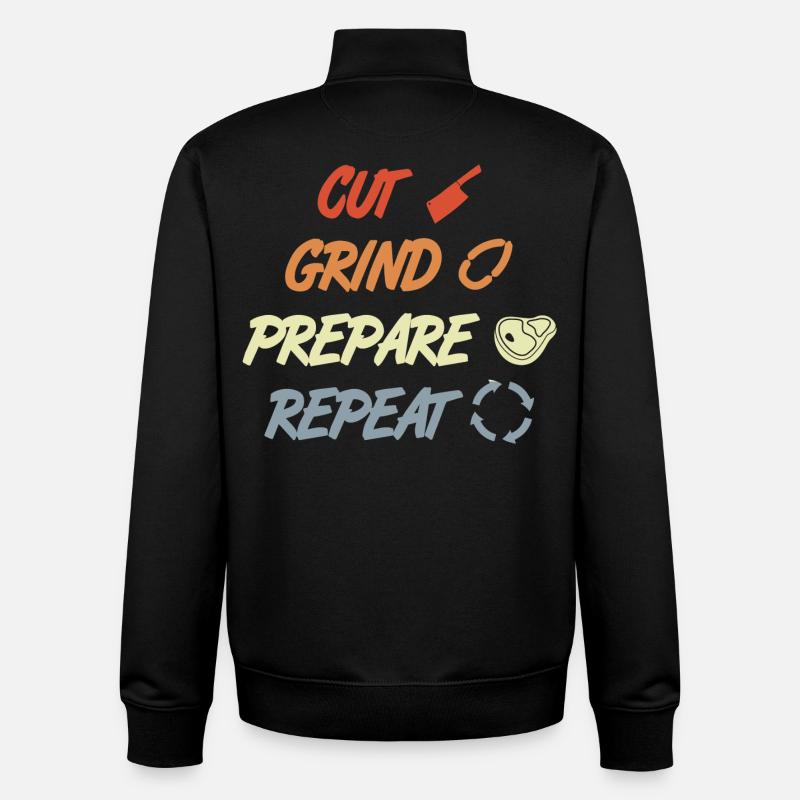 Citation de Metzger - Sweat zippé unisexe en coton bio Stanley/Stella - noir