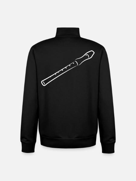 Flute Sketch - Unisex Organic Zip Sweatshirt by Stanley/Stella - black