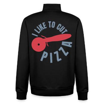 Lustiger Pizza Liebhaber - Unisex Organic Zip Sweatshirt von Stanley/Stella - Schwarz - Hinten - AI Model Male 185 light (185cm)