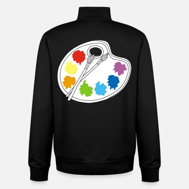 Artiste (blanc) - Sweat zippé unisexe en coton bio Stanley/Stella - noir