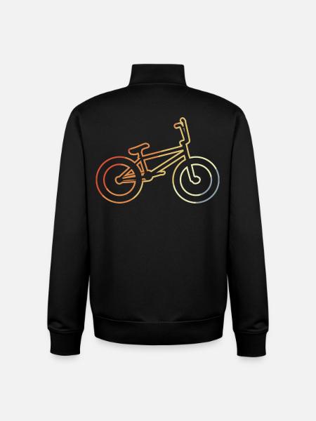 BMX Wheel Sketch - Unisex Organic Zip Sweatshirt by Stanley/Stella - black