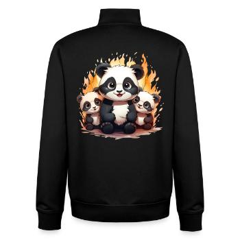 Baby panda squad - Unisex Organic Zip Sweatshirt von Stanley/Stella - Schwarz - Hinten - AI Model Male 185 light (185cm)