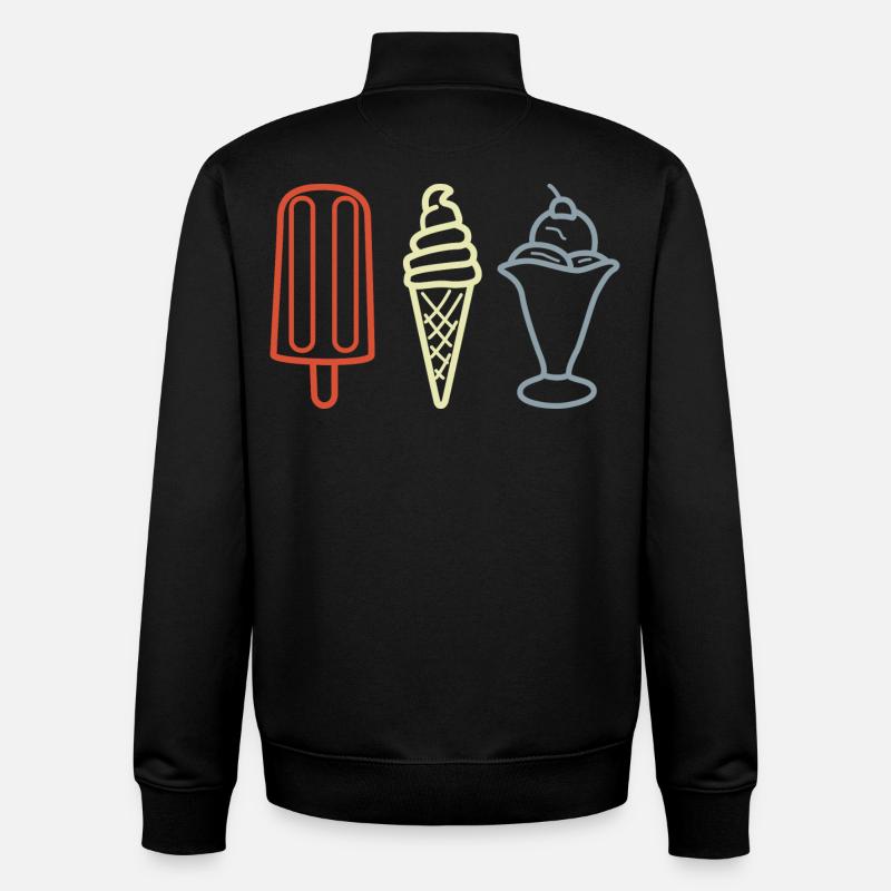 Sundaes - Unisex Organic Zip Sweatshirt by Stanley/Stella - black