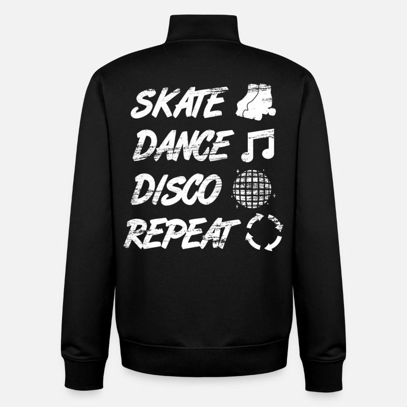 Roller Skating Disco - Unisex Organic Zip Sweatshirt by Stanley/Stella - black