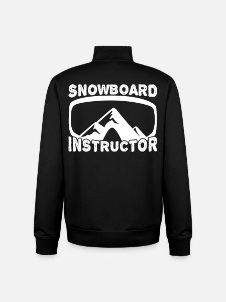 Funny Snowboard Instructor - Unisex Organic Zip Sweatshirt by Stanley/Stella - black