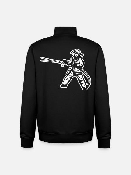 Pompier - Sweat zippé unisexe en coton bio Stanley/Stella - noir