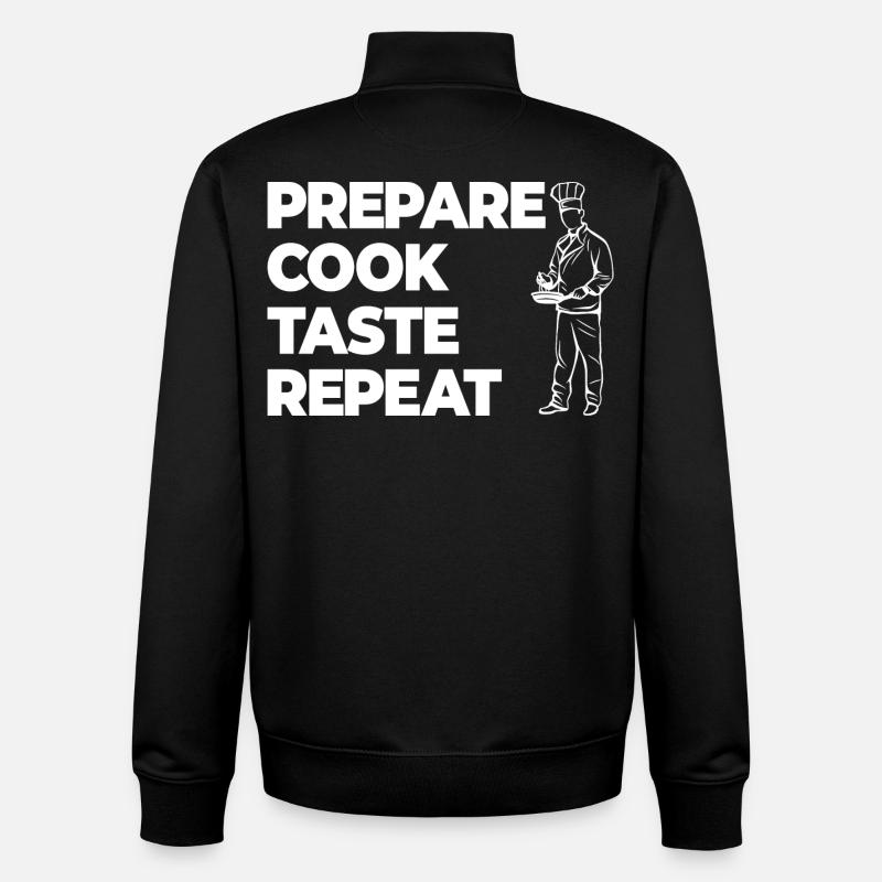 Vorbereiten Kochen Abschmecken - Unisex Organic Zip Sweatshirt von Stanley/Stella - Schwarz