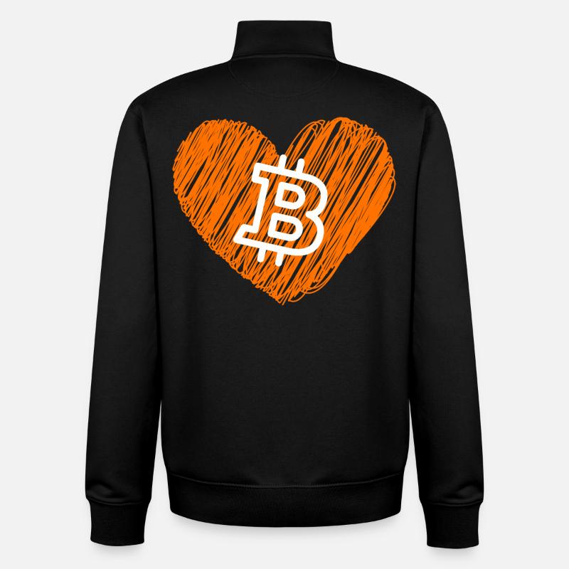 Bitcoin Crypto Cryptocurrency Splash - Unisex Organic Zip Sweatshirt von Stanley/Stella - Schwarz
