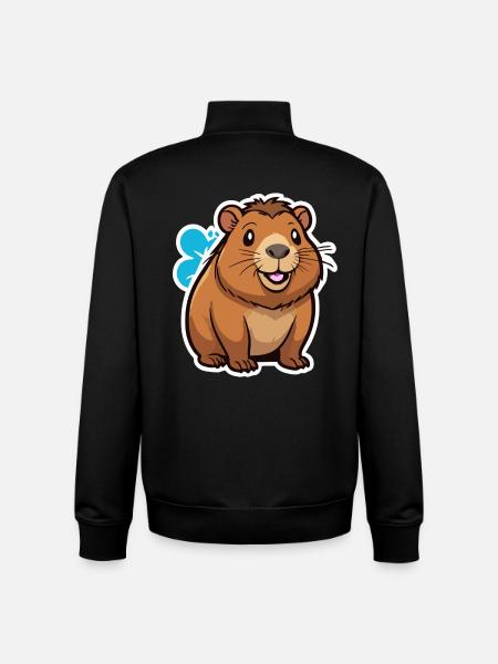 Capybara - Unisex Organic Zip Sweatshirt von Stanley/Stella - Schwarz