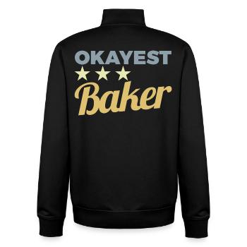 Durchschnittlicher Bäcker - Unisex Organic Zip Sweatshirt von Stanley/Stella - Schwarz - Hinten - AI Model Male 185 light (185cm)