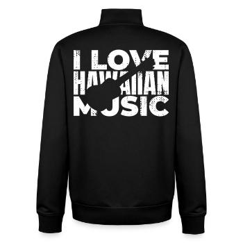 Ukulele Liebhaber Spruch - Unisex Organic Zip Sweatshirt von Stanley/Stella - Schwarz - Hinten - AI Model Male 185 light (185cm)
