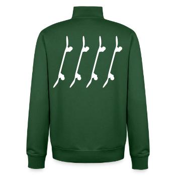 Skateboards Skizze - Unisex Organic Zip Sweatshirt von Stanley/Stella - Flaschengrün - Hinten - AI Model Male 185 dark (185cm)