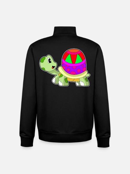 Turtle Easter Egg - Unisex Organic Zip Sweatshirt by Stanley/Stella - black