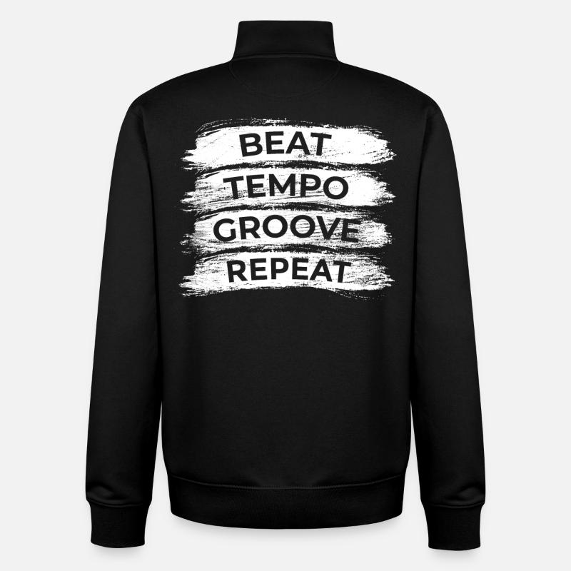 Schlagzeug Motivation - Unisex Organic Zip Sweatshirt von Stanley/Stella - Schwarz