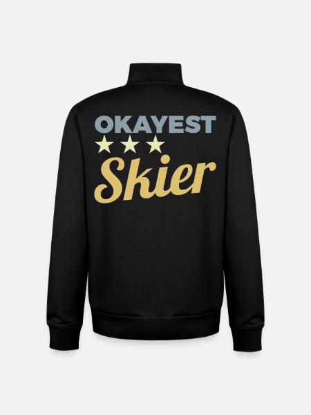 Average skier - Unisex Organic Zip Sweatshirt by Stanley/Stella - black