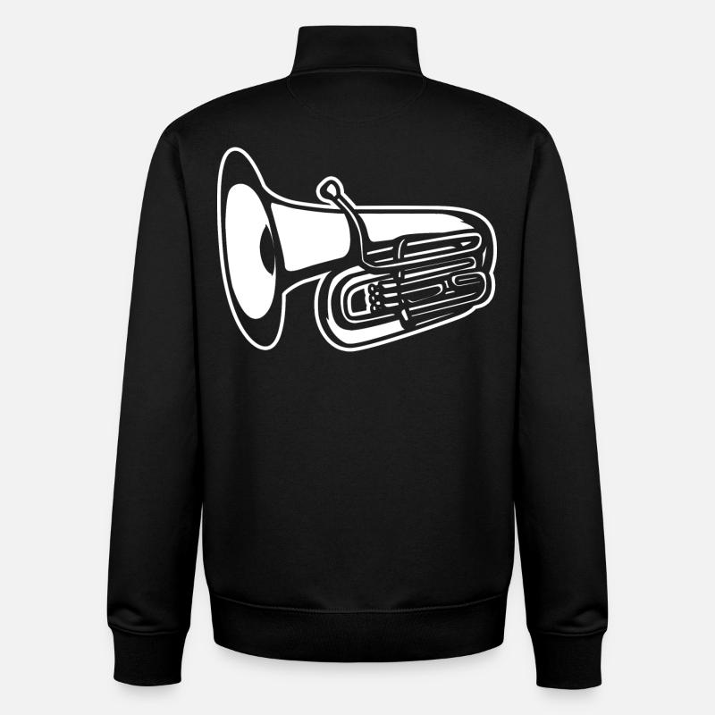 Tuba - Unisex Organic Zip Sweatshirt von Stanley/Stella - Schwarz