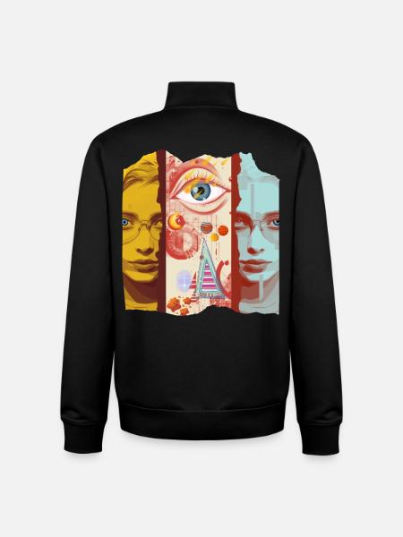 Modern Art Design - Unisex Organic Zip Sweatshirt by Stanley/Stella - black