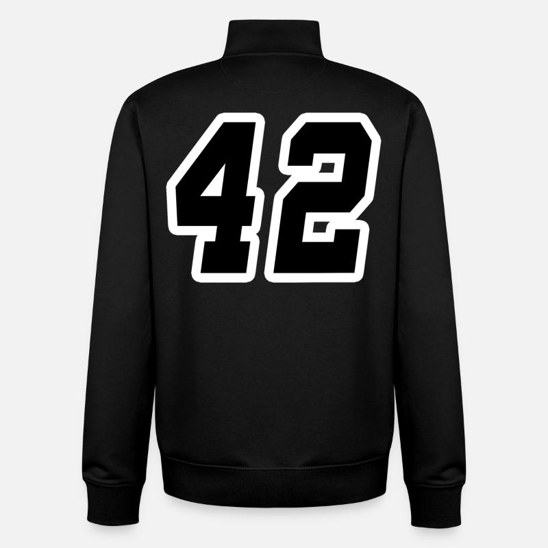 Nummer zweiundvierzig 42 - Unisex Organic Zip Sweatshirt von Stanley/Stella - Schwarz