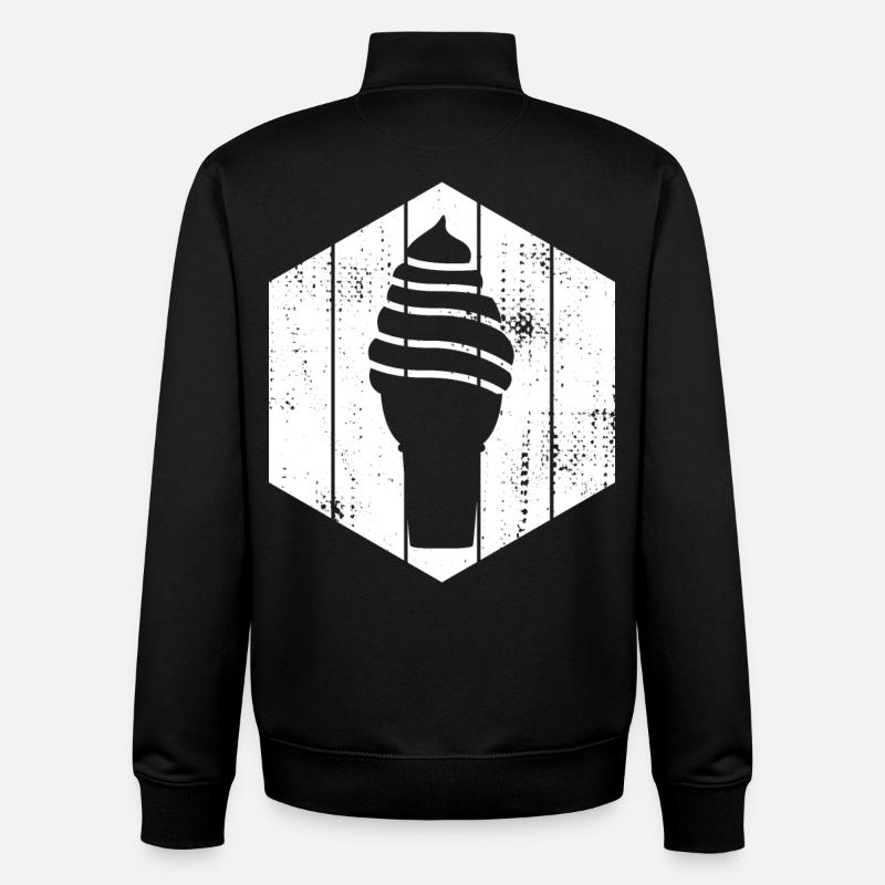 Crème glacée molle - Sweat zippé unisexe en coton bio Stanley/Stella - noir