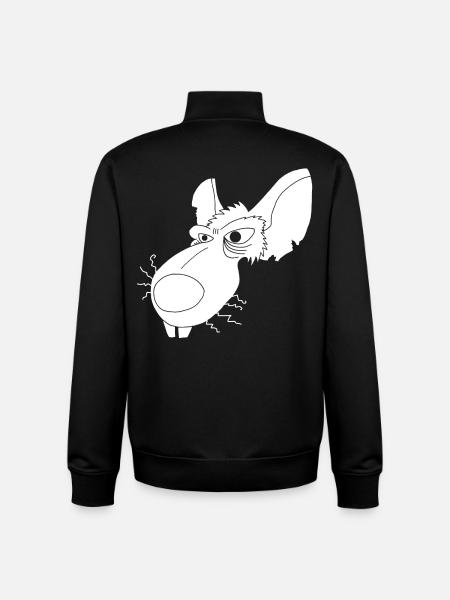 White Sewer Rat - Unisex Organic Zip Sweatshirt by Stanley/Stella - black
