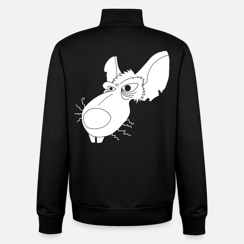 White Sewer Rat - Unisex Organic Zip Sweatshirt by Stanley/Stella - black