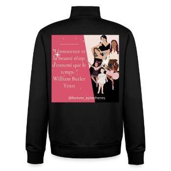 DE FILLE A FEMME - Sweat zippé unisexe en coton bio Stanley/Stella - noir - Dos - AI Model Male 185 light (185cm)