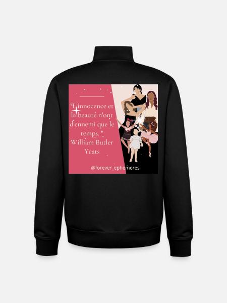 DE FILLE A FEMME - Sweat zippé unisexe en coton bio Stanley/Stella - noir