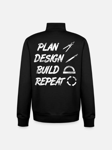 Architect Routine - Unisex Organic Zip Sweatshirt by Stanley/Stella - black