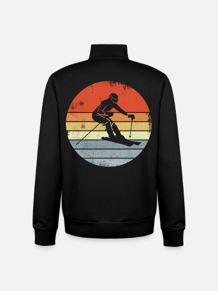 Skifahrer Mädchen - Unisex Organic Zip Sweatshirt von Stanley/Stella - Schwarz
