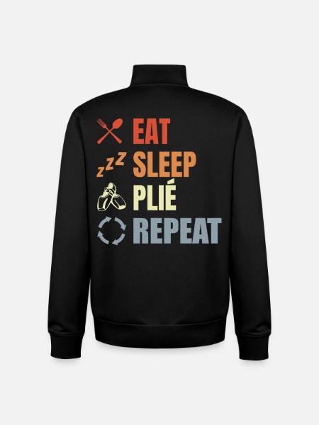 Eat Sleep Ballet Repeat - Unisex Organic Zip Sweatshirt von Stanley/Stella - Schwarz