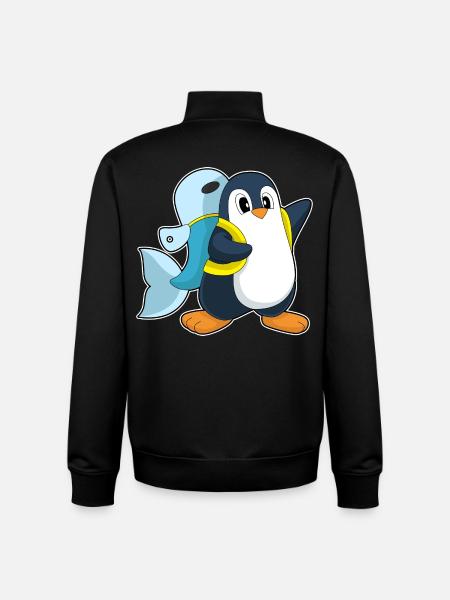 Penguin Student Backpack School - Unisex Organic Zip Sweatshirt by Stanley/Stella - black