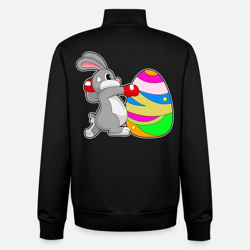 Bunny Easter Boxes - Unisex Organic Zip Sweatshirt by Stanley/Stella - black