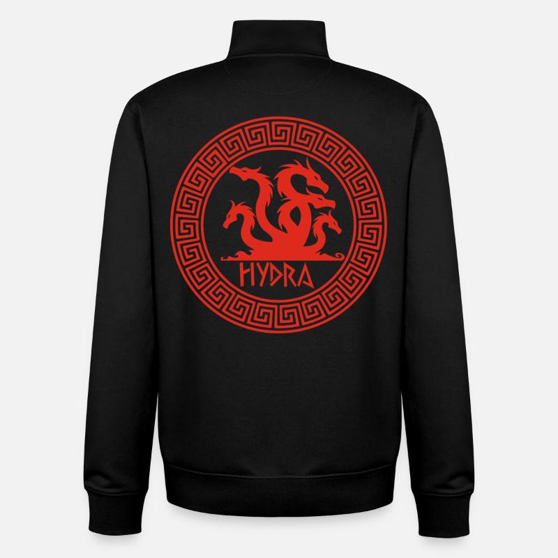 Rotes Hydra-Symbol - Unisex Organic Zip Sweatshirt von Stanley/Stella - Schwarz