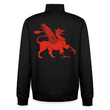 Roter Greif - Unisex Organic Zip Sweatshirt von Stanley/Stella - Schwarz - Hinten - AI Model Male 185 light (185cm)