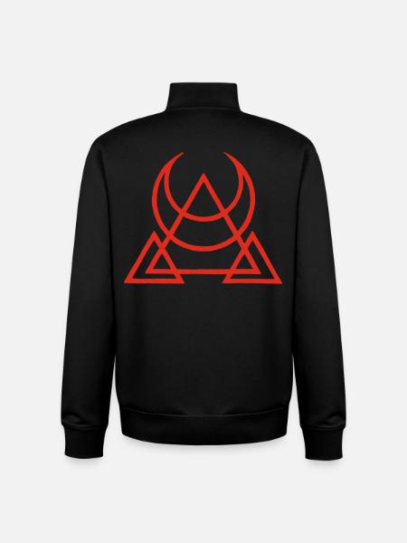 Rotes Symbol der ägyptischen Pyramiden - Unisex Organic Zip Sweatshirt von Stanley/Stella - Schwarz