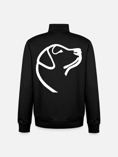 Esquisse du labrador blanc - Sweat zippé unisexe en coton bio Stanley/Stella - noir