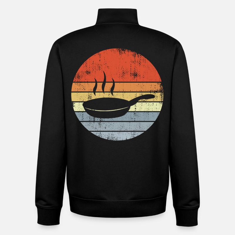 Poêle à frire de cuisson - Sweat zippé unisexe en coton bio Stanley/Stella - noir