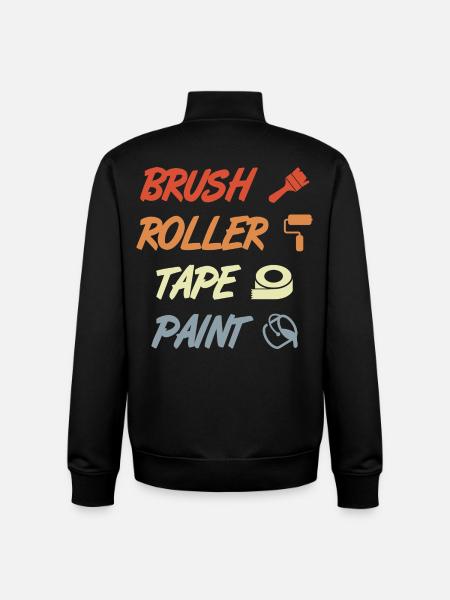 Brush Roller Tape Paint - Unisex Organic Zip Sweatshirt von Stanley/Stella - Schwarz