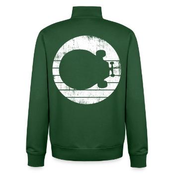 Skateboard Drawing - Unisex Organic Zip Sweatshirt by Stanley/Stella - bottle green - Back - AI Model Male 185 dark (185cm)