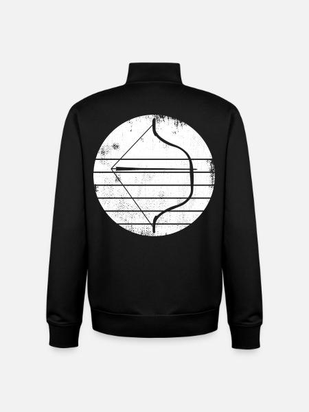 Bow and Arrow Sketch - Unisex Organic Zip Sweatshirt by Stanley/Stella - black