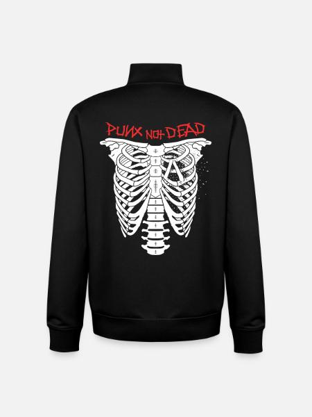 Punx not dead - Unisex Organic Zip Sweatshirt by Stanley/Stella - black