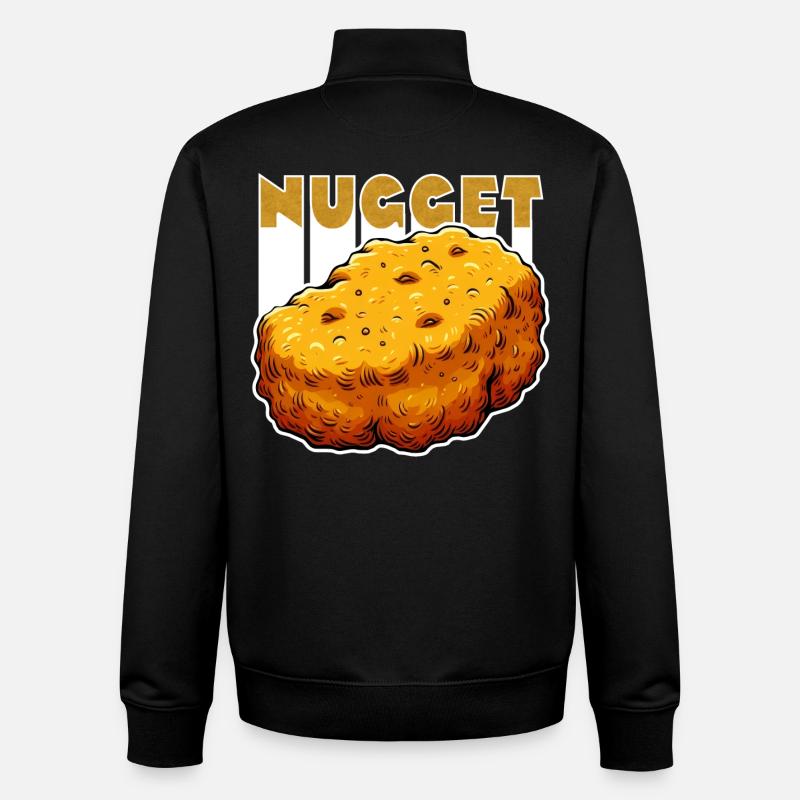 Nugget-Love Chicken Nugget - Unisex Organic Zip Sweatshirt by Stanley/Stella - black