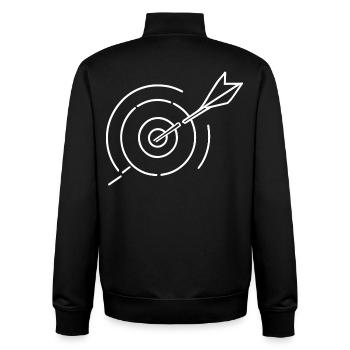 Zielscheibe Skizze - Unisex Organic Zip Sweatshirt von Stanley/Stella - Schwarz - Hinten - AI Model Male 185 light (185cm)