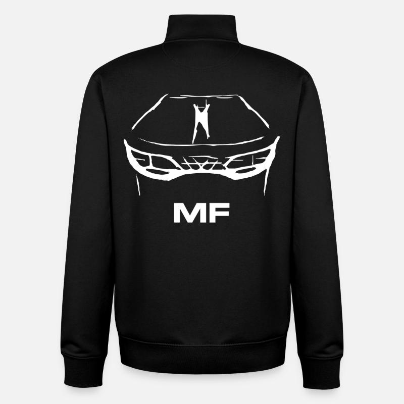 Tracteur Evil Eye M F - Sweat zippé unisexe en coton bio Stanley/Stella - noir