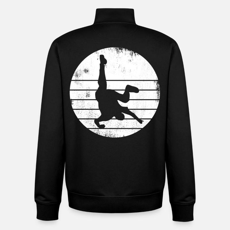 Croquis de Breakdancer - Sweat zippé unisexe en coton bio Stanley/Stella - noir