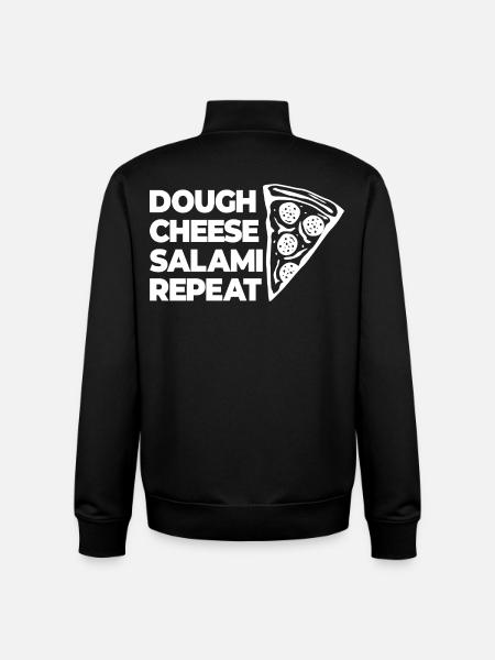 Dough Cheese Salami Again - Unisex Organic Zip Sweatshirt by Stanley/Stella - black
