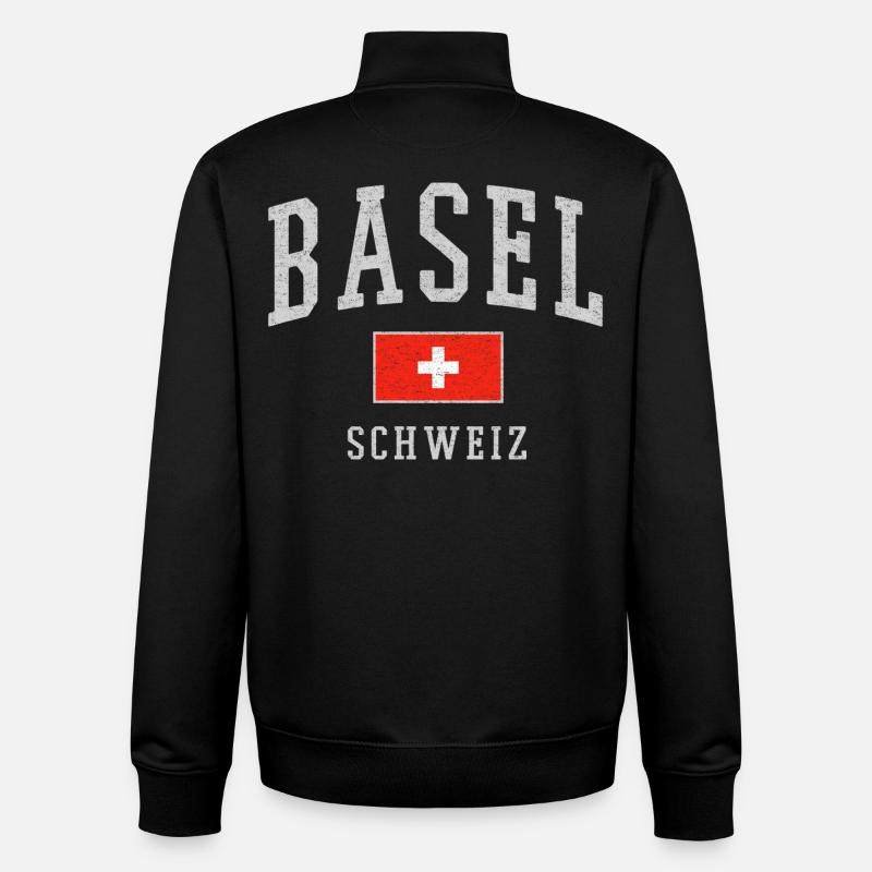 Bâle - Sweat zippé unisexe en coton bio Stanley/Stella - noir