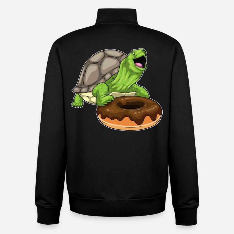 Turtle Donut - Unisex Organic Zip Sweatshirt by Stanley/Stella - black