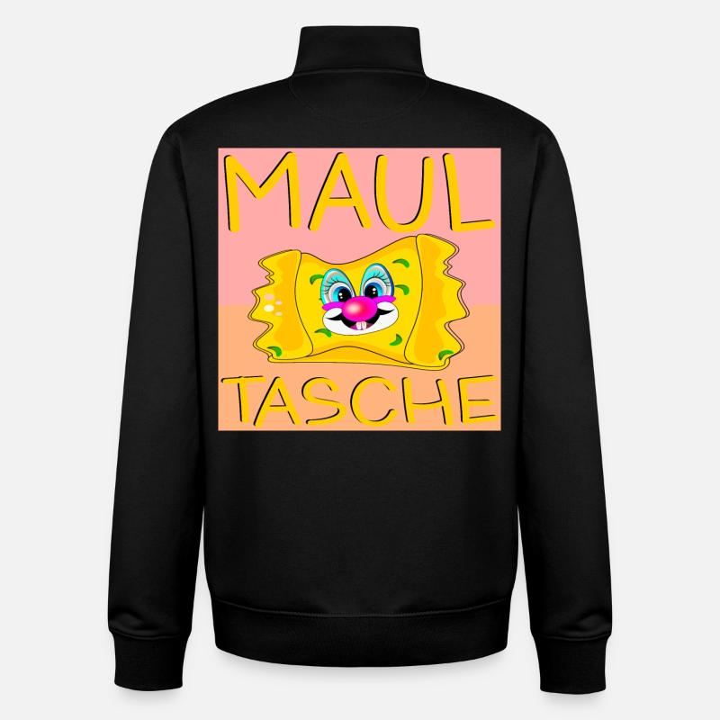 Maultasche Clown Gesicht - Unisex Organic Zip Sweatshirt von Stanley/Stella - Schwarz