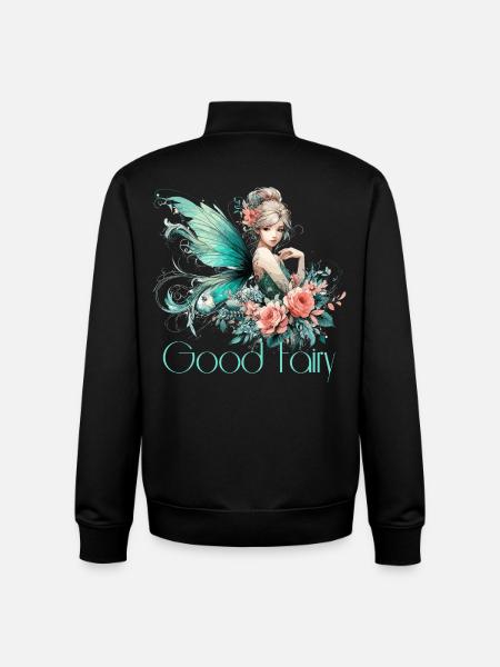 Gute Fee Geschenk - Unisex Organic Zip Sweatshirt von Stanley/Stella - Schwarz